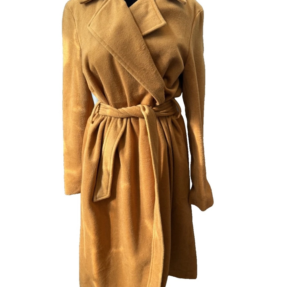 Anthropologie Free People Brown Wool Belted Coat Size PS